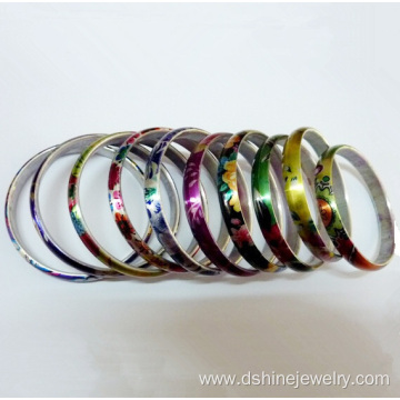 Shiny Silver Aluminum Blanks Couples Bangle Printed Bracelet